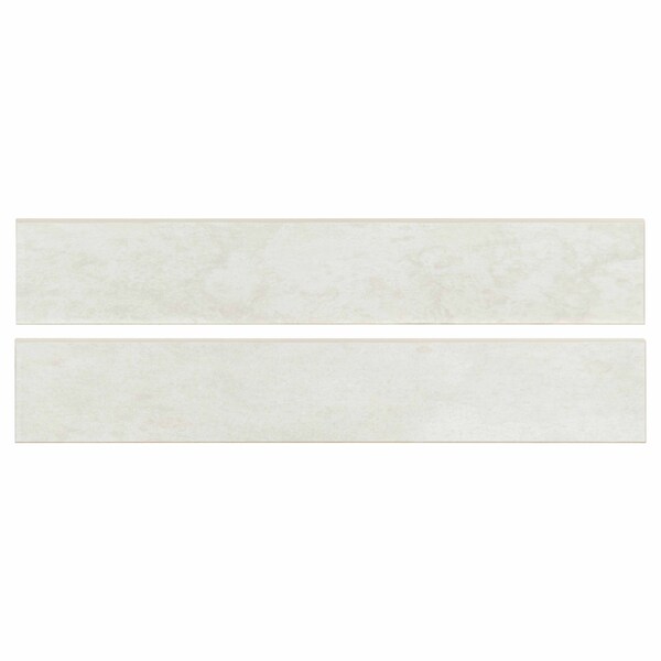 Oxide Blanc Bullnose 3 In. X 18 In. Matte Glazed Porcelain Wall Tile, 30PK